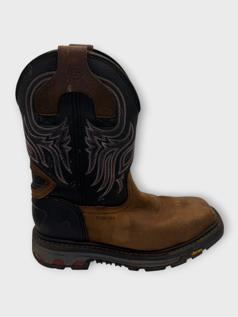 Justin Men’s Tanker Steel Toe Work Boots 10.5 EE Wide Good Condition! WK2104